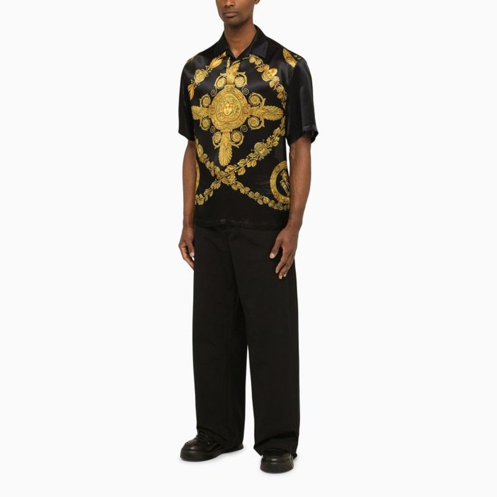 Versace Black Trousers With Drawstring - Picture 2 of 6